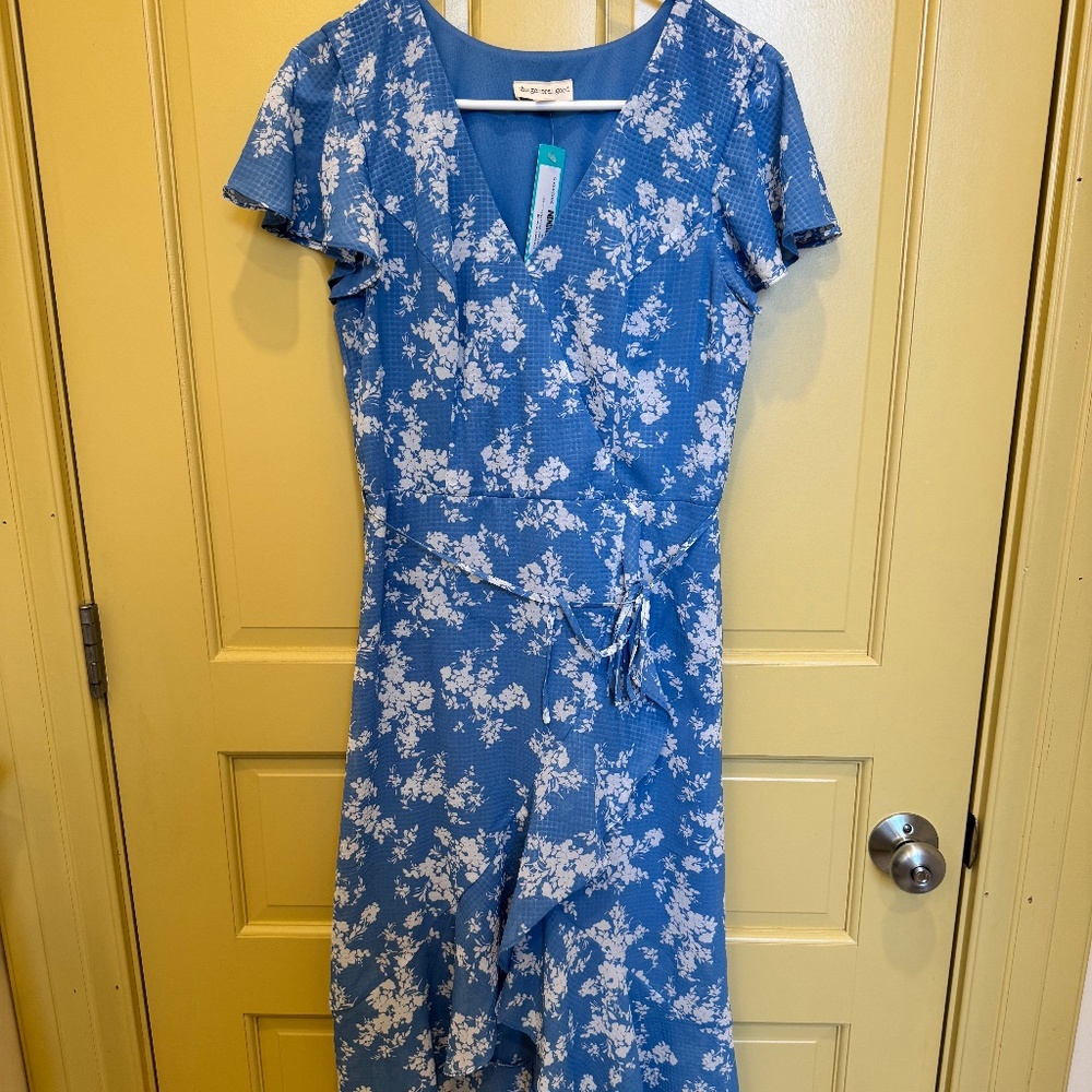 The General Good Irma Faux Wrap Hi‑Lo Dress – Size Medium (NWT)